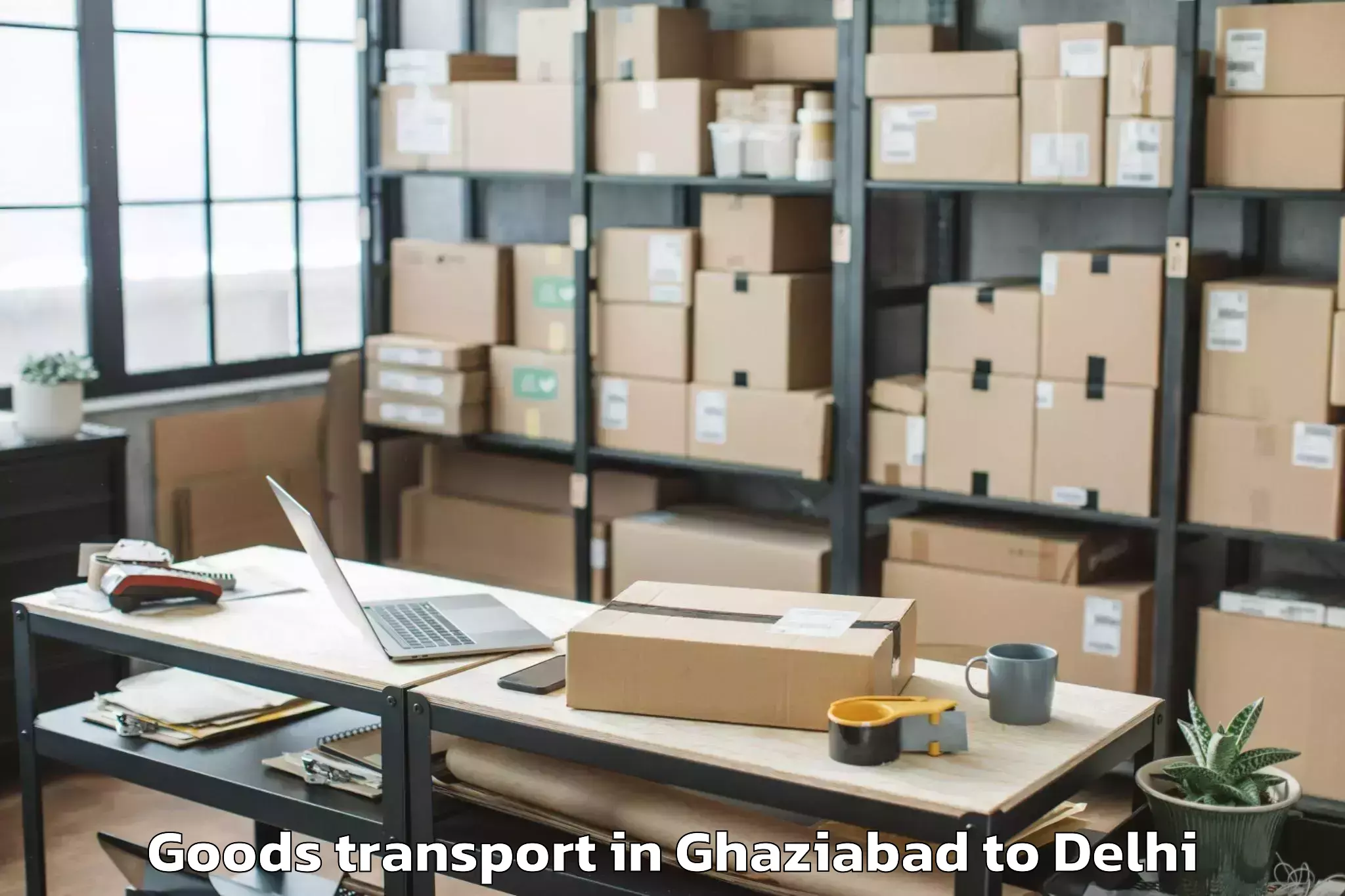 Trusted Ghaziabad to Naraina Industrial Estate Goods Transport